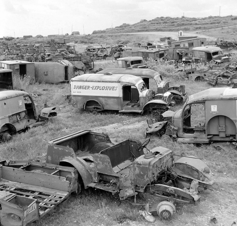 WW2 WWII Photo World War Two / Abandoned US Army Equipment On Okinawa 1945