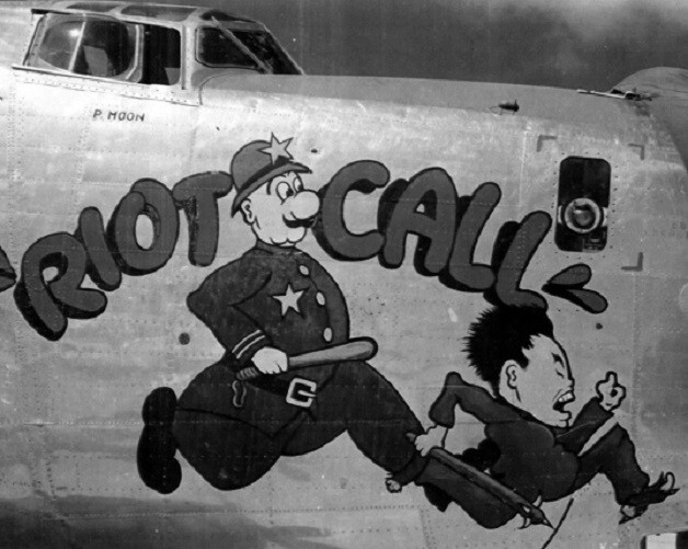Consolidated B-24 Liberator Bomber “Riot Call” Nose Art WWII WW2 8×10 Photo 977a