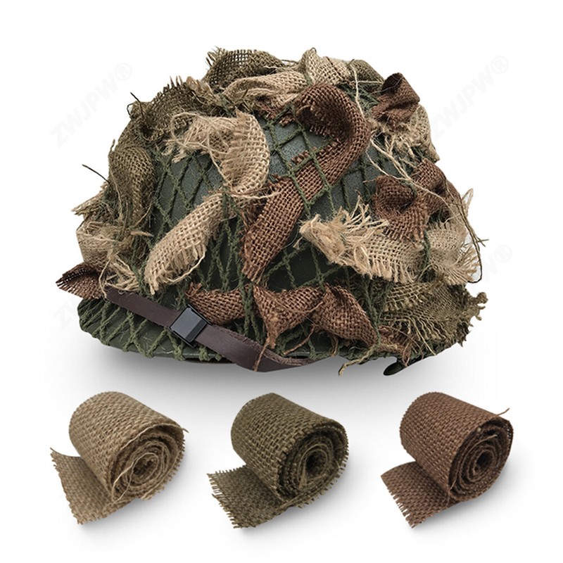 WWW2 US Army M1 Helmet Camouflage Burlap Strip gallery