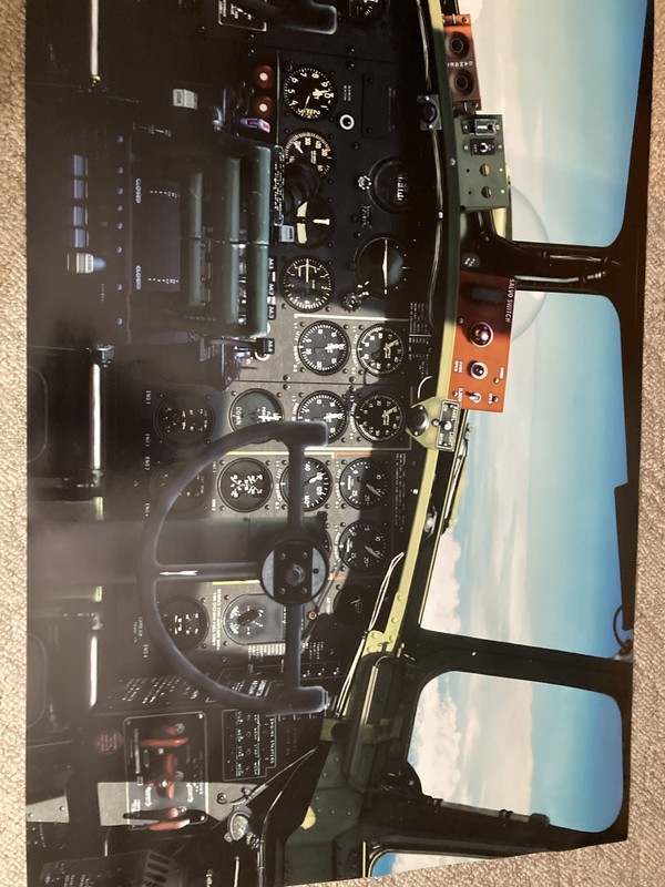 B-17 B17 WWII Aircraft Instrument Panel w/Gauges 6 Foot Lifesize Poster gallery