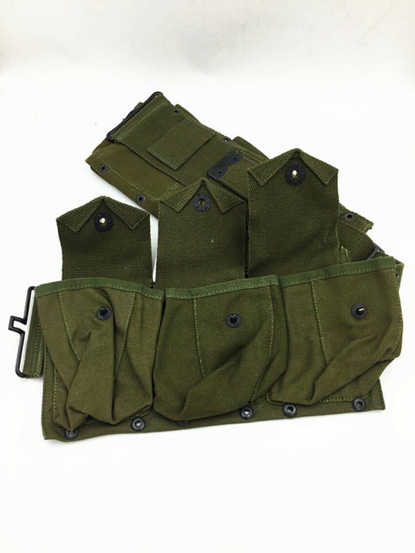 WWII WW2 US ARMY PARATROOPER INFANTRY BAR EQUIPMENT BELT GEAR GREEN gallery