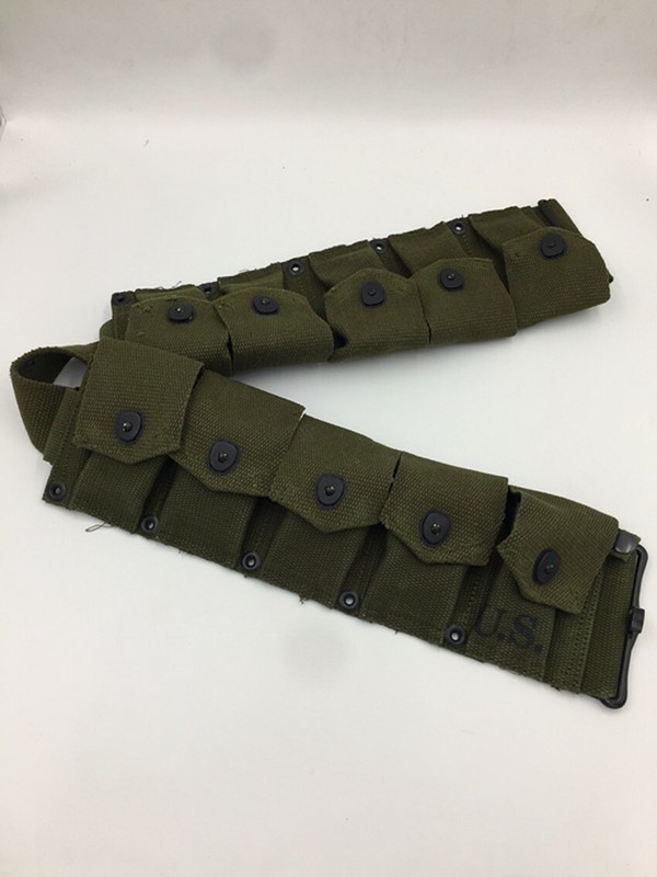 US A RMY M1 CANVAS GARAND TEN CELL POUCH ARMY GREEN gallery