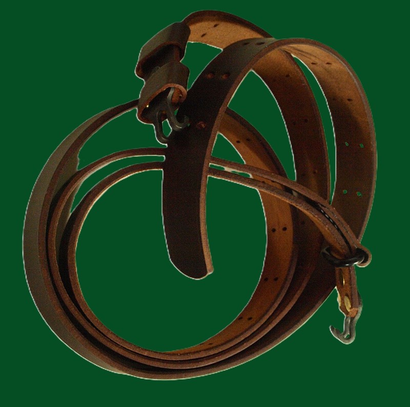 Black steel hook PREMIUM GI hook dark RIA 1941 leather M1907 US sling repro gallery
