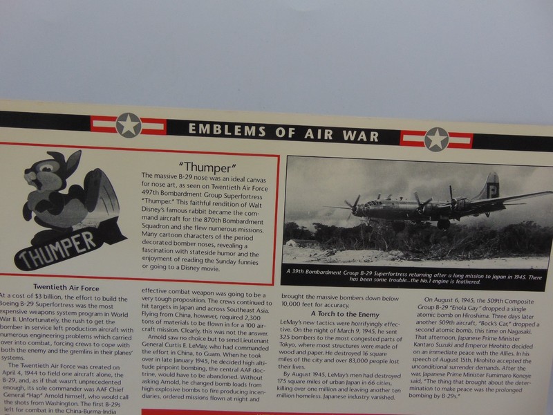 Willabee & Ward Emblems Of Air War WWII Patch Twentieth Air Force Thumper 20 gallery
