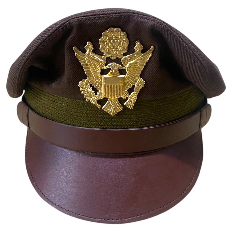 WW2 US American USAAF Army Officers Crusher Visor Hat Cap Replica All Size's Av