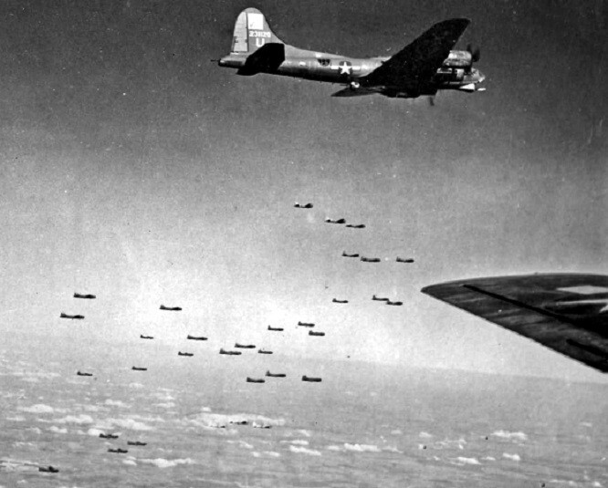 B-17 Flying Fortress Bombers on Berlin Bombing Mission 8×10 WWII WW2 Photo 783a