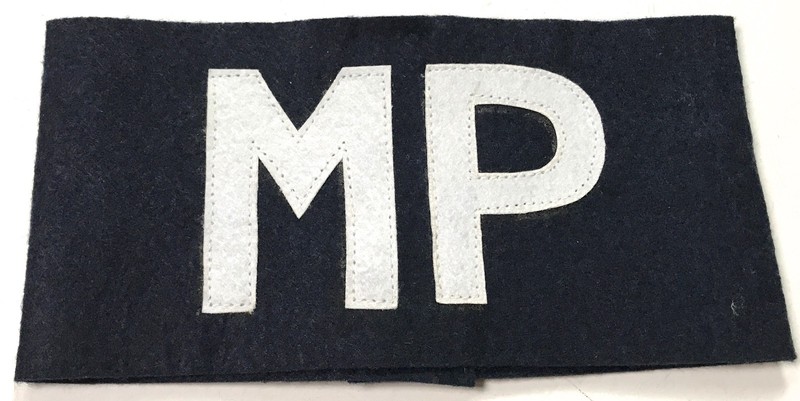WWII US ARMY MILITARY POLICE MP SLEEVE ARM BRASSARD INSIGNIA-FELT