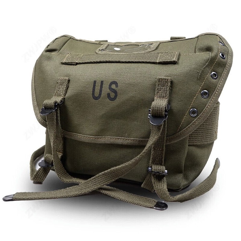 WW II Replica U.S. Vietnam War M1961 Butt-pack Canvas Bag Combat Pack Satchel—