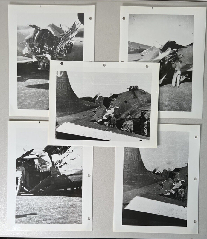WWII B&W 8x10 Glossy Reprint B-17 Fighter Plane 078 Sweet Pea 2nd Bomb Group S/5