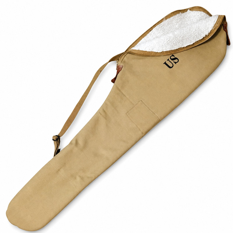 Army WWII US M1 Garand 1943 Canvas Carry Case with Carry Strap Fleece Lining gallery
