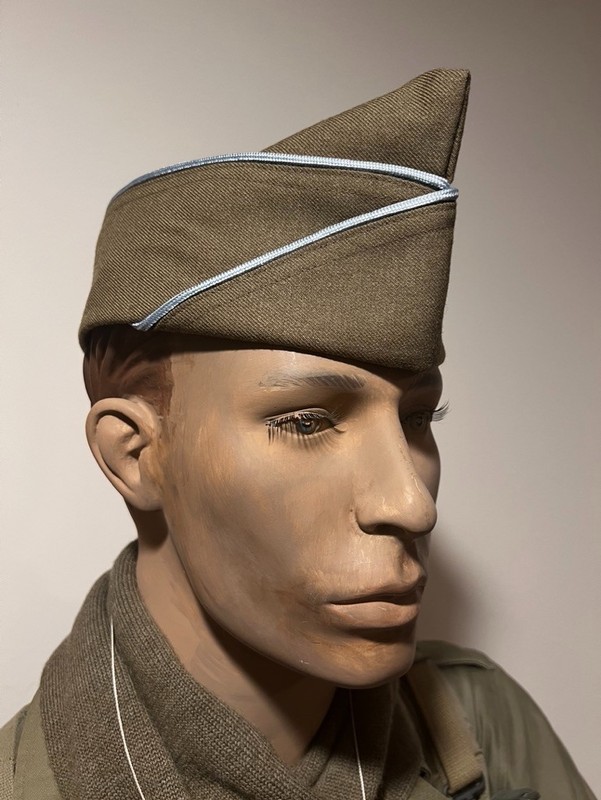 REPRODUCTION (ATF ) WWII U.S. PX GARRISON CAP WITH PARACHUTE INFANTRY CAP PATCH! gallery