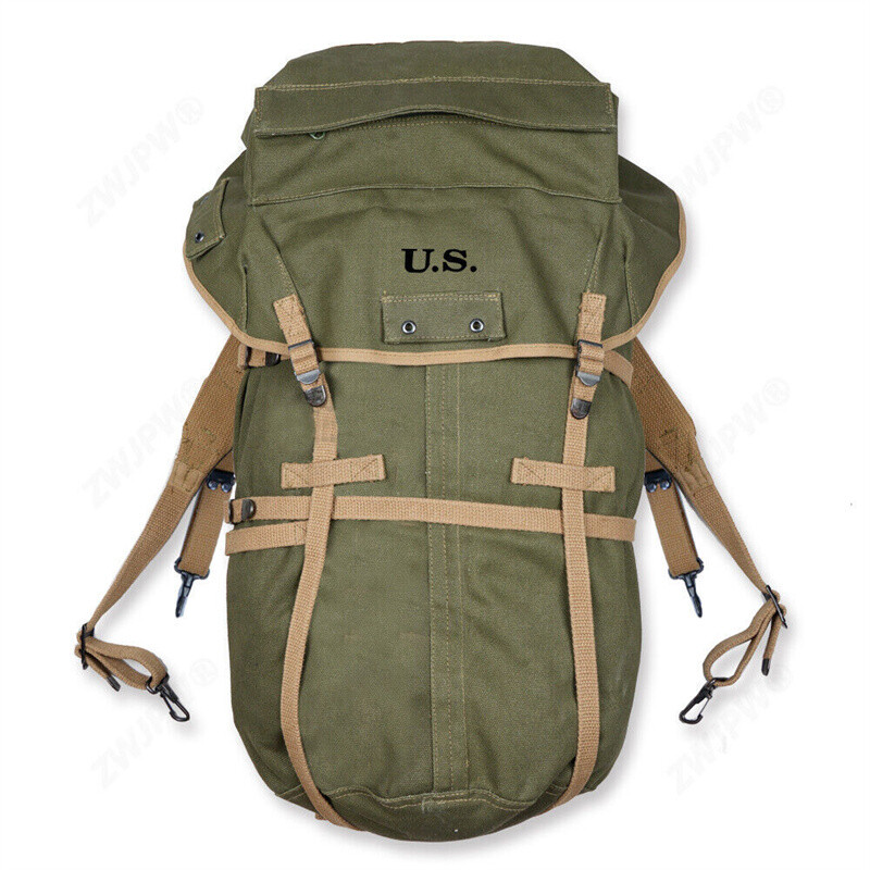 Replica WWII US M1943 Army Field Pack Backpack 10TH Mountain Bag Canvas Bag gallery