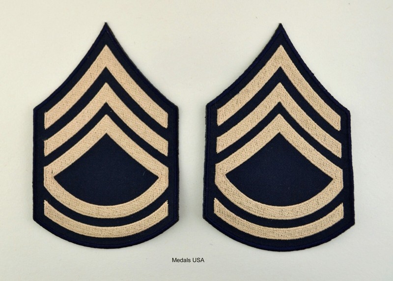 Army WWII/Korea Tech Sergeant Cloth Rank Pair - Shoulder Sleeve Stripes