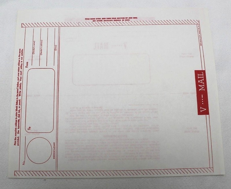 US WWII V Mail red and white stationary pages set of 24 Repro Z2208 gallery