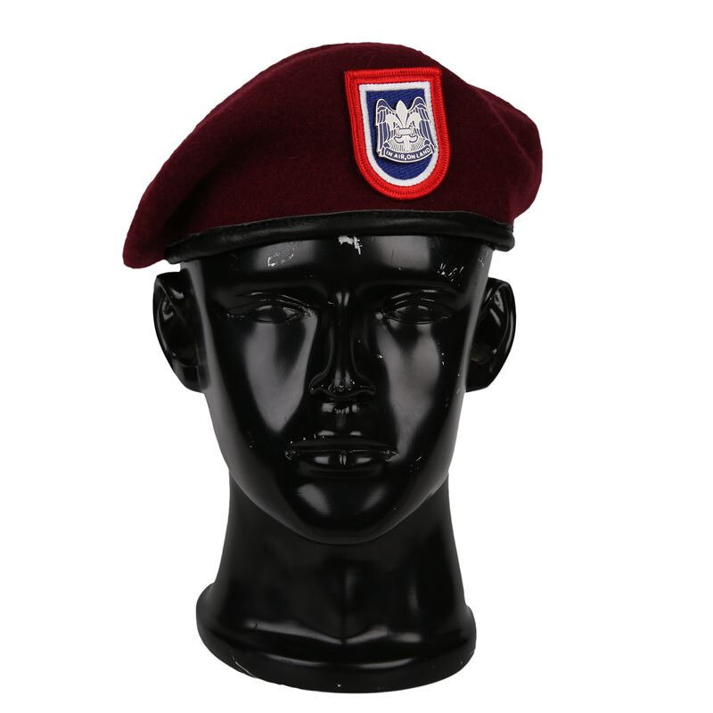 US ARMY 82ND AIRBORNE DIVISION BERET SPECIAL FORCES GROUP RED WOOL HAT 7-1/4