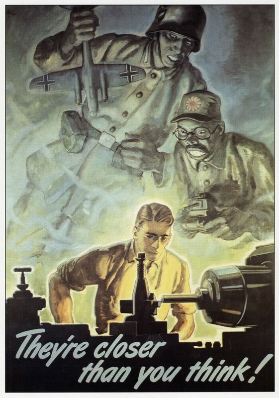 They’re closer than you think! OMINOUS WWII Mini Poster 1991 Illustration