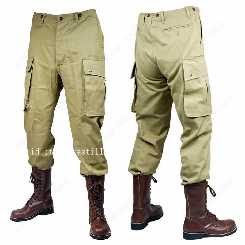 WW2 US ARMY M42 Airborne Paratrooper Officer Cotton Pants Trousers 38R gallery