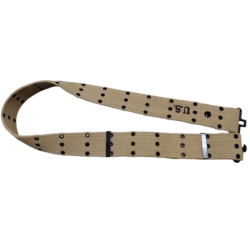 U.S. Army Original WWII M1936 Webbing Canvas Pistol Belt Reproduction Khaki gallery