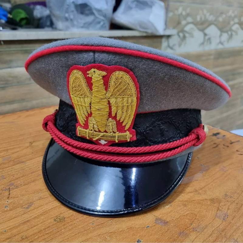 WW2 Italian Duce of Fascism Fascist Military General Officers Visor Hat Cap...