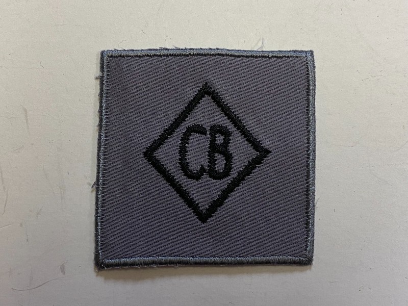F0258 Repro WW2 US Navy Sleeve Mark CB Construction Battalion Gray IR43E