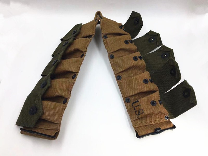 WW2 US ARMY M-1923 CARTRIDGE SOLDIER MILITARY EQUIPMENT 10 POUCH BELT gallery