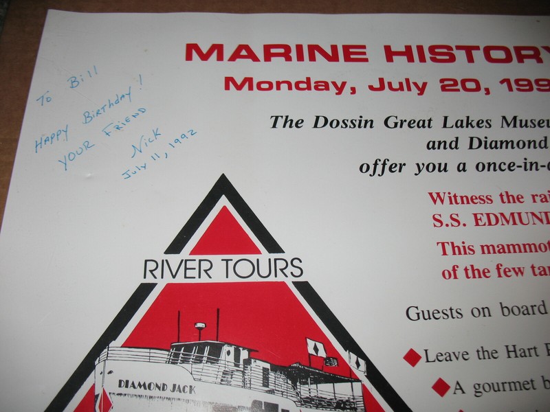 July 20, 1992 U.S Marines History Comes Alive Poster ~Detroit River Signed gallery