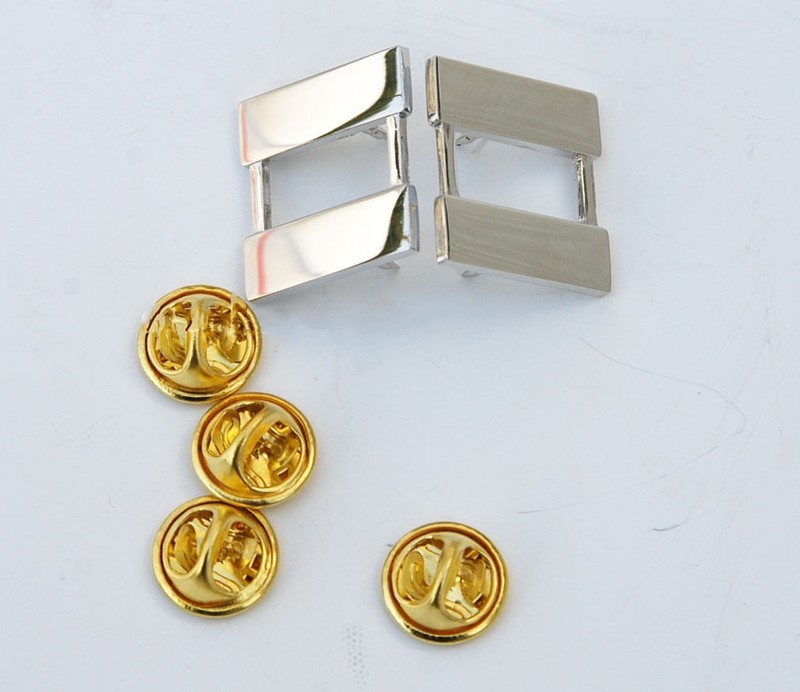 WW2 Pair U.S. US Army Officer’s Captain Rank Silver Pin Insignia Badges -US181