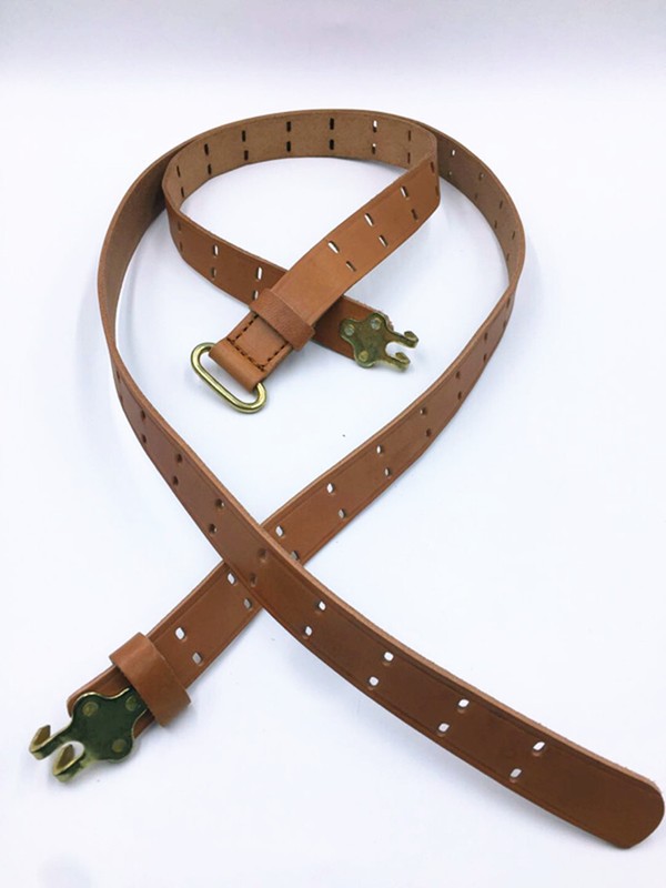WWII WW2 US ARMY M1907 RIFLE LEATHER SLING M1 GARAND SPRINGFIELD STRAP Golden gallery