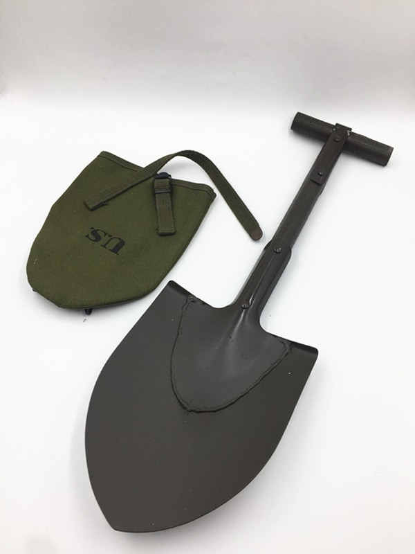 WW2 US ARMY USMC M1910 T-HANDLE SHOVEL OUTDOORS TOOL WITH GREEN COVER-56CM. gallery