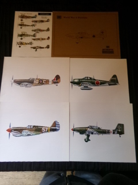 Vintage World War 2 Portfolio Authentic Classics Bomber Planes Litho Prints