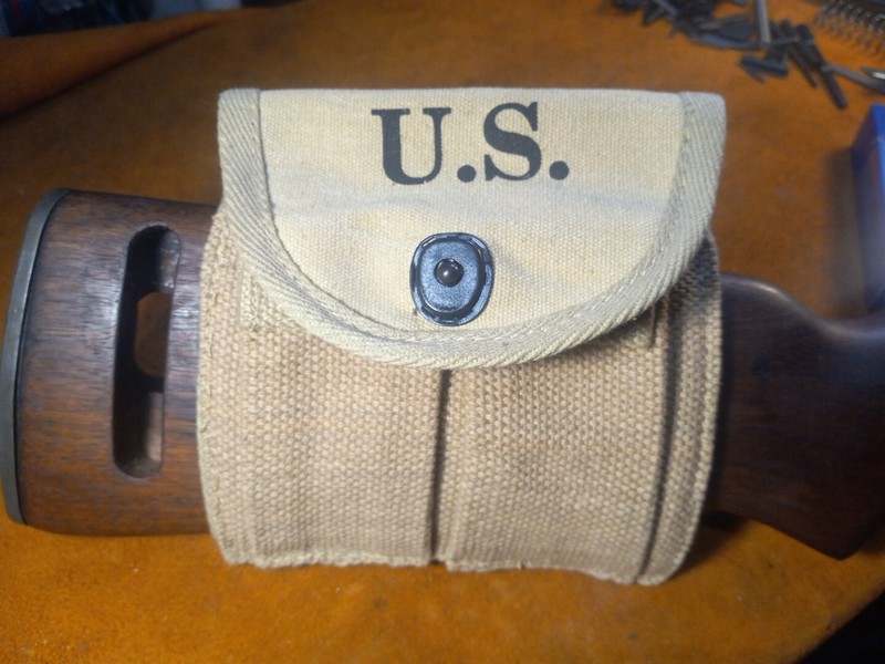 M1 Carbine Magazine Pouch Stock Type With Out Metal Snap Button on back