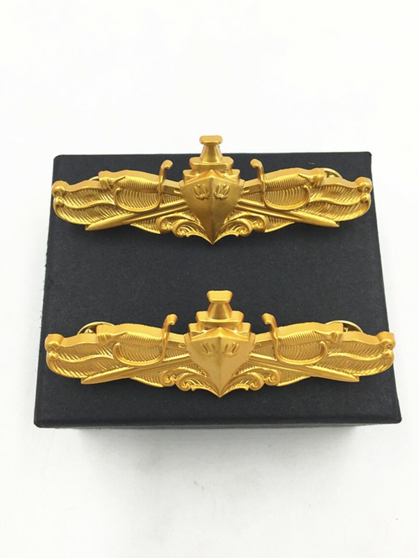 US Navy Gold Officer's surface warfare pin insignia badge gallery