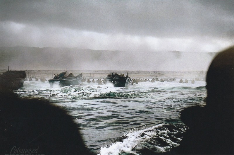 WW II Usa Photo — D-Day Landing – Omaha Beach