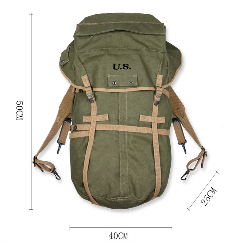 Replica WWII US M1943 Army Field Pack Backpack 10TH Mountain Bag Canvas Bag gallery
