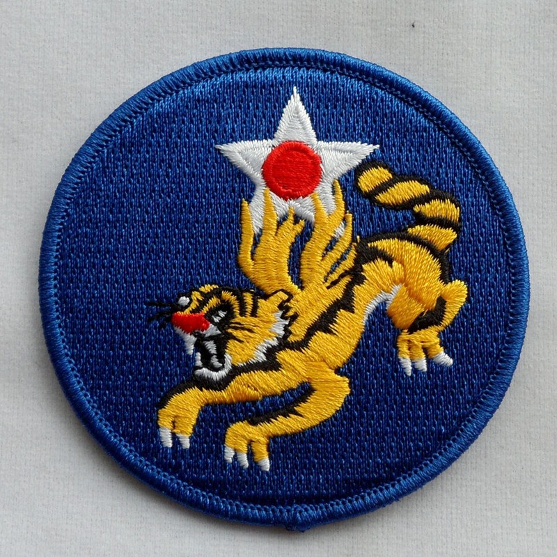 WWII Chinese US 14th Air Force Flying Tigers Badge Pin Jacket Patch gallery