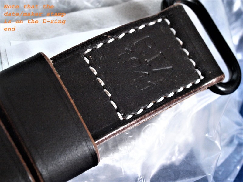 Black steel PREMIUM GI hook medium RIA 1941 leather M1907 US rifle sling repro gallery