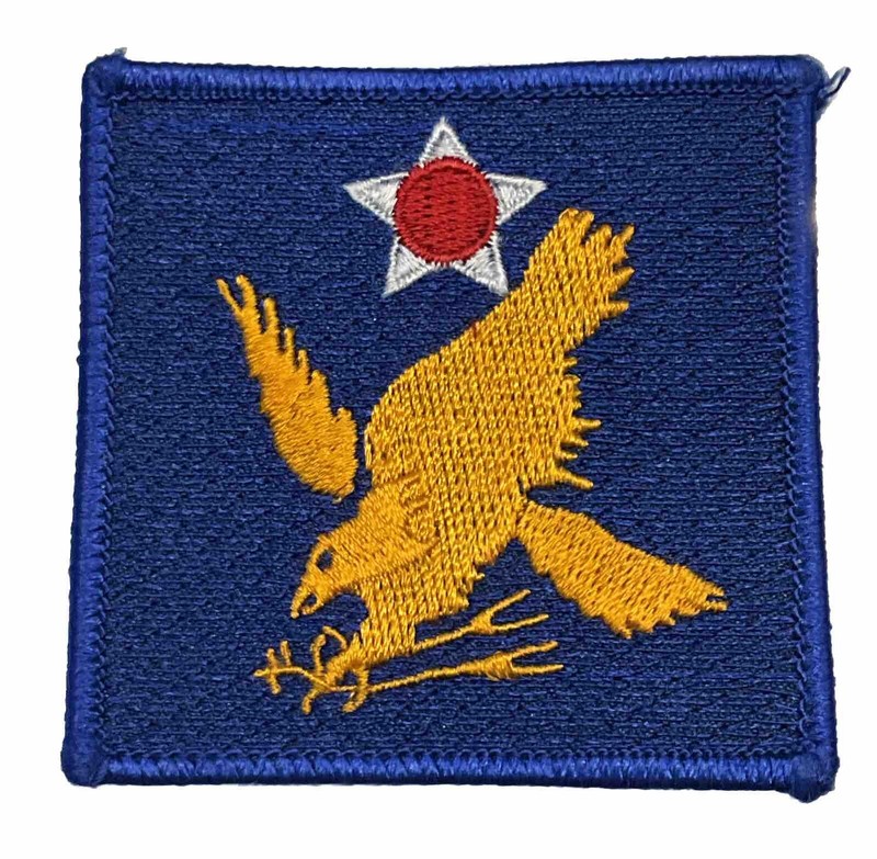 Post WWII Type USAAF U.S. ARMY 2nd AIR FORCE CUT EDGE COLOR PATCH Iron On Repro