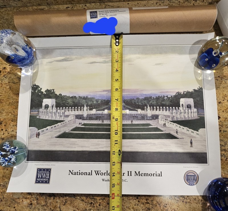 National World War II Memorial Poster 16x20 w Original Shipping Tube by McKendry gallery