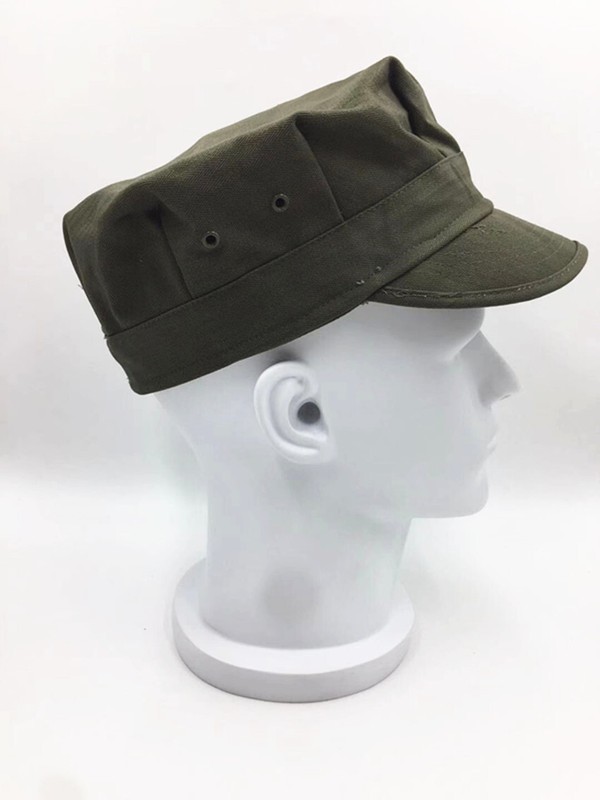 WW2 US HBT USMC PACIFIC CAMOUFLAGE GREEN MARINE CORPS CAP HAT HIGH QUALITY gallery