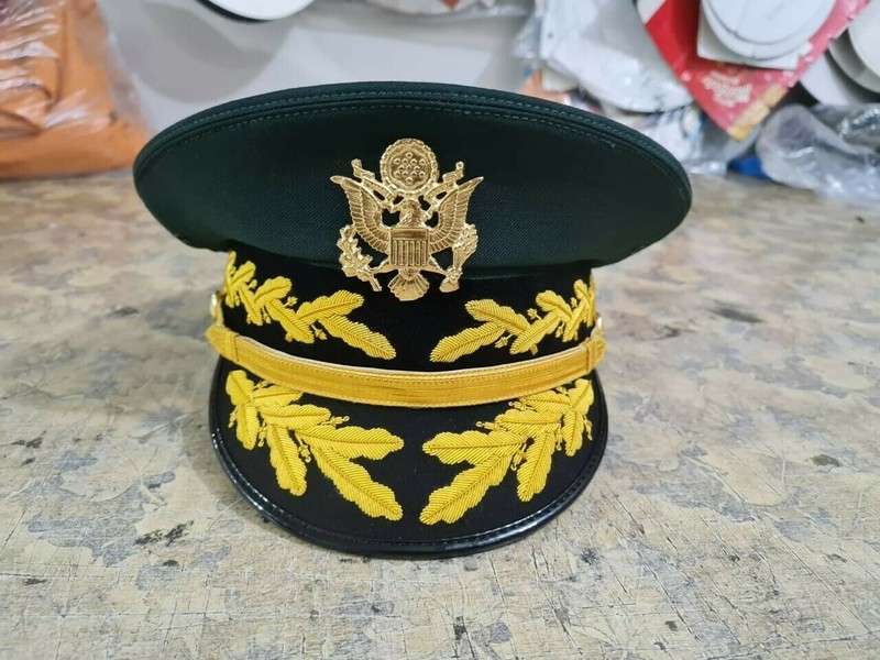 WWII WW2 Replica Boxed U.S. Army Model 1902 General's Full Dress Visor Cap Hats gallery
