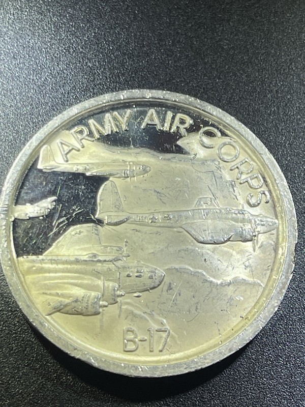 1+.OZ.999 RARE SILVER COIN WWII DEC 7 1941 PEARL HARBOR + GOLD ARMY AIR CORPS