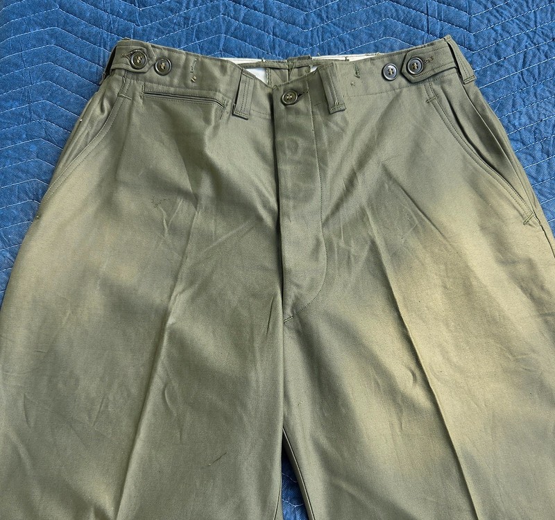WWII M43 US Army Field Trousers/Pants - UNWORN - 34x33 gallery