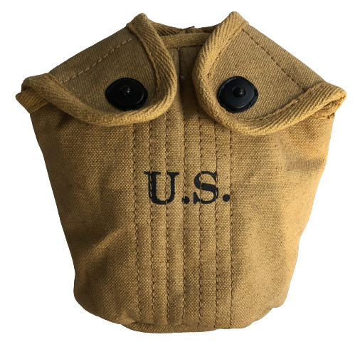 U.S WW2 M1910 Canteen Water Bottle Webbing Canvas Cover Khaki (Pack of 2) gallery