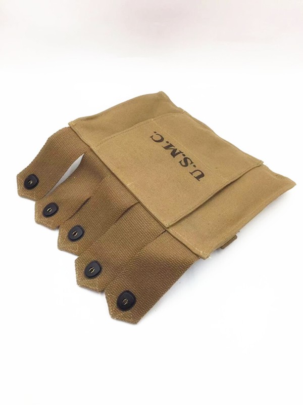 Repro WWII WW2 US ARMY Military Thompson 5 Cell 20rd Magazine Pouch Ammo Bag gallery
