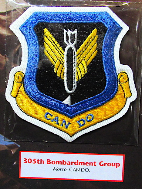 305th BOMBARDMENT GROUP Willabee Ward WWII AIR WAR PATCH INFO CARD Motto Can Do gallery