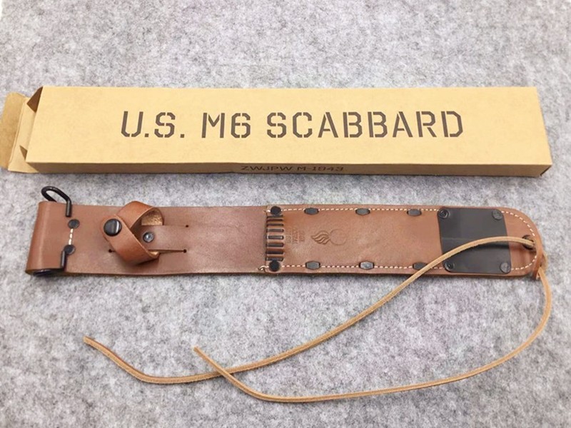 US WW2 PARATROOPER M6 LEATHER SHEATH KNIFE POUCH REPLICA HIGH QUALITY
