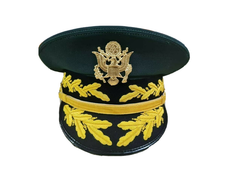 WWII WW2 Replica Boxed U.S. Army Model 1902 General’s Full Dress Visor Cap Hats