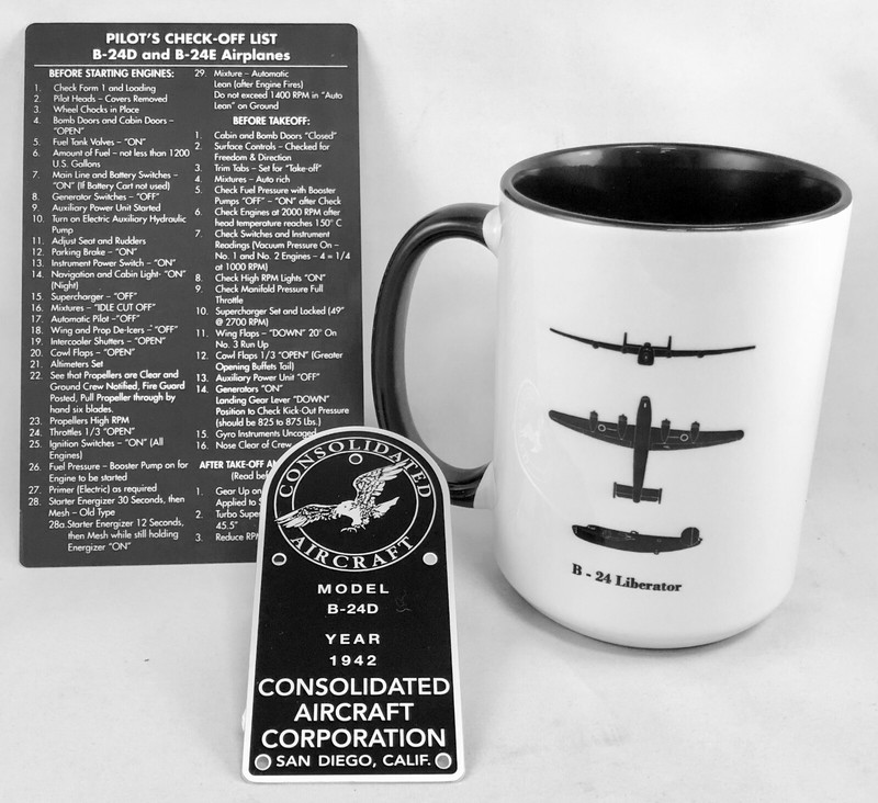 Consolidated B-24 Liberator 3-Piece Grouping, Vintage WWII Aviation GRP-0136