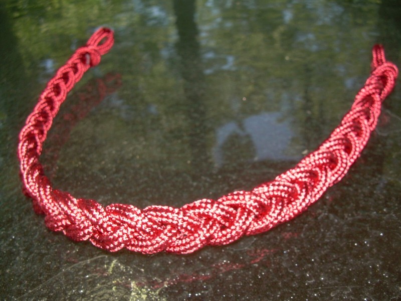 NOS Braided rope style CHIN STRAP for mil peaked visor hat cap