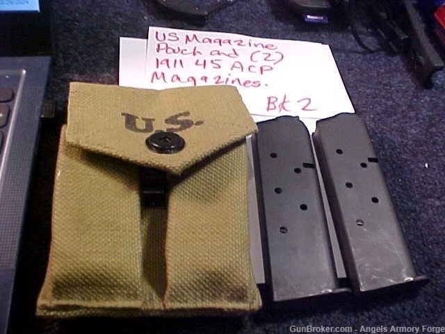 BOOK#2 – (2) MIL SPC 1911 45 ACP MAGAZINE & A REPRO WWII MAG POUCH
